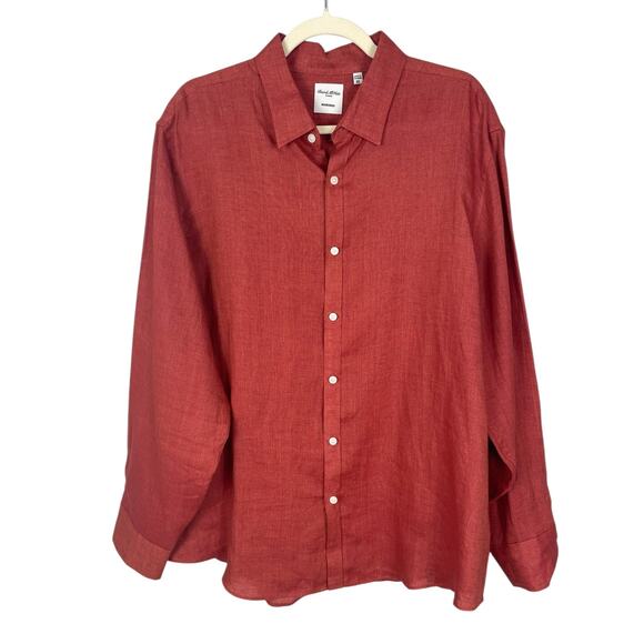 Baird McNutt Other - Baird McNutt Murano 100% Linen Button Up Shirt Long Sleeves Classic Preppy Sz XL